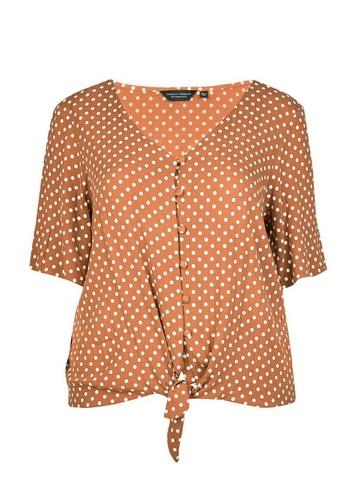 Dorothy Perkins *dp Curve Spot Tie Up Shirt