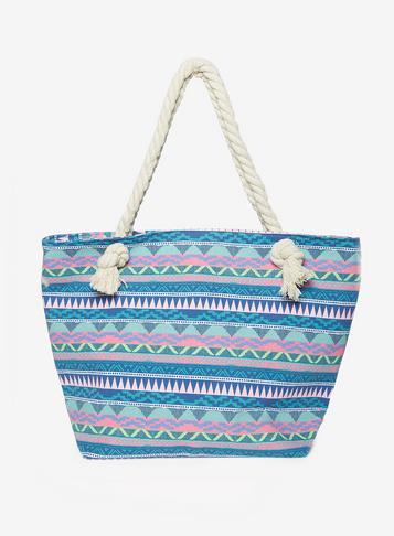 Dorothy Perkins *southbeach Blue Aztec Print Shopper Bag