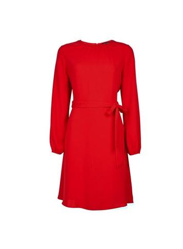 Dorothy Perkins Red Pleat Neck Dress