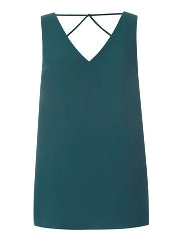 Dorothy Perkins Teal Cross Back Top