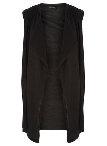 Dorothy Perkins Black Sparkle Knit Sleeveless Waterfall Jacket