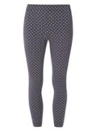 Dorothy Perkins Blue Floral Cropped Bengaline Trousers