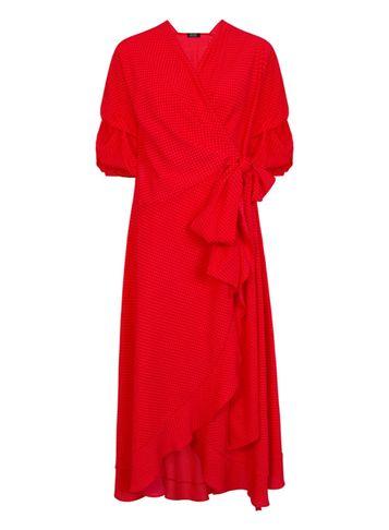 Dorothy Perkins *girls On Film Red Spotted Wrap Dress