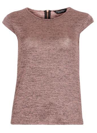 Dorothy Perkins Rose Spacedye Zip Back Tee