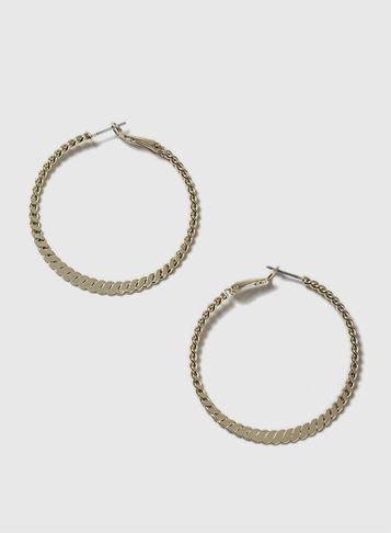 Dorothy Perkins Gold Chain Hoop Earrings