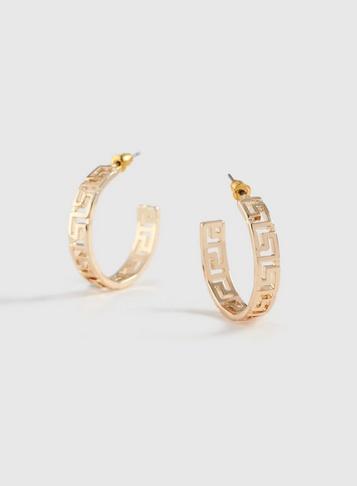 Dorothy Perkins Grecian Gold Hoop Earrings