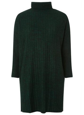 Dorothy Perkins Green Brushed Jumper Dress