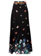 *izabel London Black Butterfly Print Skirt
