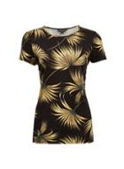 Dorothy Perkins Peach Palm Print Short Sleeve T-shirt