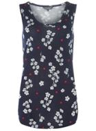 Dorothy Perkins *tall Navy Spotted Curve Hem Vest