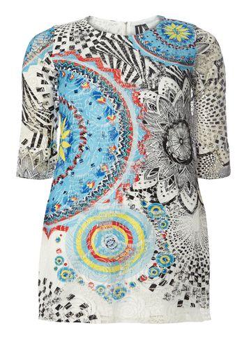 Dorothy Perkins *izabel London Multi Blue Contrast Dress