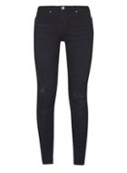 Dorothy Perkins Blue/black Abrasion 'darcy' Authentic Skinny Jeans