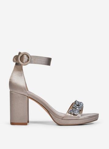 Dorothy Perkins Cream Sense Jewel Sandals