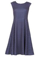 Dorothy Perkins *feverfish Navy Polka Dot Fit And Flare Dress