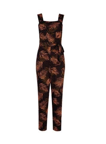 Dorothy Perkins *tall Khaki Tropical Print Jumpsuit