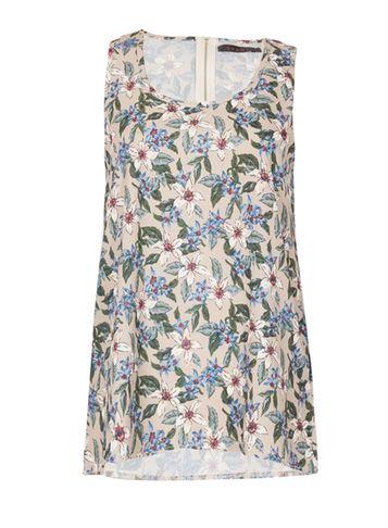 Dorothy Perkins *tenki Beige Floral Blouse