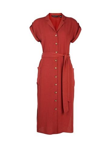 Dorothy Perkins Rust Linen Shirt Dress