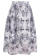 Dorothy Perkins *luxe Grey Floral Organza Print Skirt