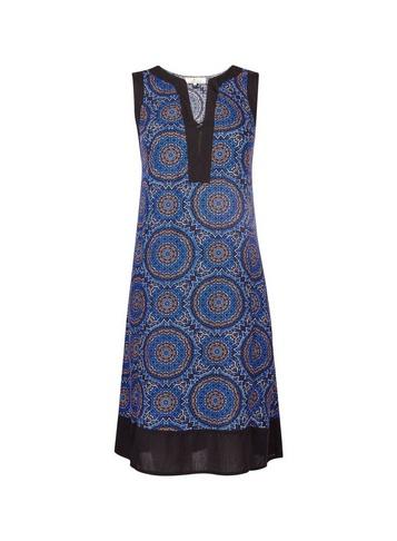 *billie & Blossom Blue Tile Print Shift Dress