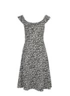 Dorothy Perkins *tall Black Ditsy Print Skater Dress