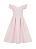 *chi Chi London Pink Petite Bardot Midi Dress