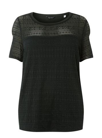 Dorothy Perkins *dp Curve Green Geometric Lace T-shirt