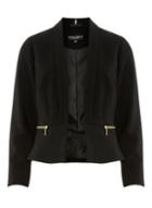 Dorothy Perkins Black Cropped Zip Jacket