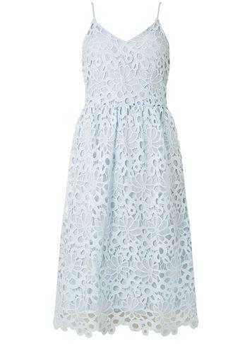 Dorothy Perkins *vila Blue V-neck Midi Skater Dress