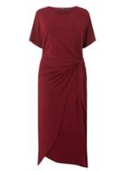 Dorothy Perkins *dp Curve Wine Manipulated Shift Dress