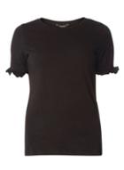 Dorothy Perkins Black Flutter Sleeve T-shirt