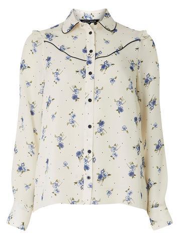 Dorothy Perkins Ivory Floral Western Shirt