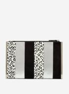 Dorothy Perkins Silver Panel Side Bar Clutch Bag