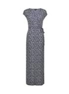 Dorothy Perkins Navy Floral Print Wrap Maxi Dress
