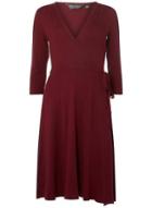 Dorothy Perkins *tall Wine Jersey Wrap Dress