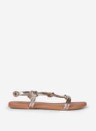 Dorothy Perkins Wide Fit Gold 'jojo' Flat Sandals
