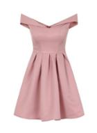 Dorothy Perkins *chi Chi London Petite Pink Bardot Dress