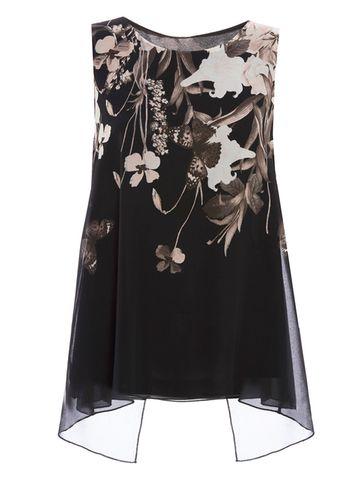 Dorothy Perkins *quiz Black And Pink Butterfly Top