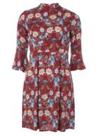 Dorothy Perkins *izabel London Burgundy Floral Dress