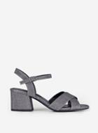 Dorothy Perkins Silver Boom Cross Over Heeled Sandals