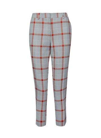 Dorothy Perkins Petite Rust Checked Ankle Grazer Trousers