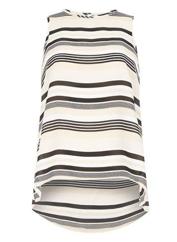 Dorothy Perkins Neutral Stripe Shell Top