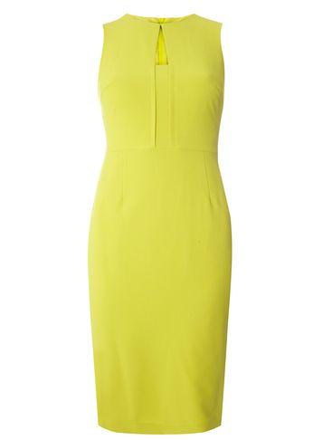 Dorothy Perkins Lime Keyhole Pencil Dress