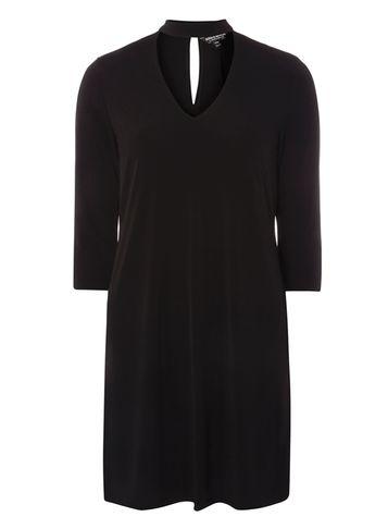 Dorothy Perkins *billie & Blossom Black Long Sleeved Choker Dress