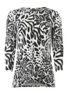 Dorothy Perkins *tall Grey Leopard Print Wrap Top