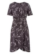 Dorothy Perkins * Roman Originals Grey Tie Front Dress