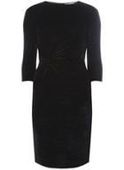 Dorothy Perkins Petite Black Knot Front Dress