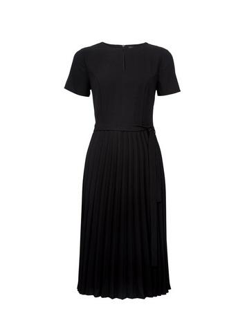 Dorothy Perkins Black Keyhole Pleat Midi Dress