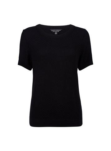 Dorothy Perkins Black Textured Knit T-shirt