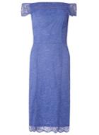 Dorothy Perkins *tall Blue Bardot Lace Pencil Dress