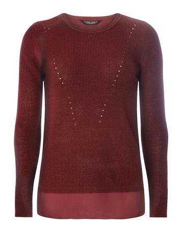 Dorothy Perkins Berry Chiffon Hem Jumper